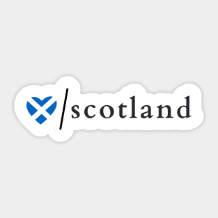 Love Scotland Saltire Heart Sticker